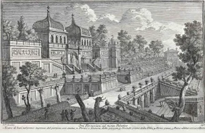 After Giuseppe Vasi, Farnesian Orti, Etching, Late 18th Century
