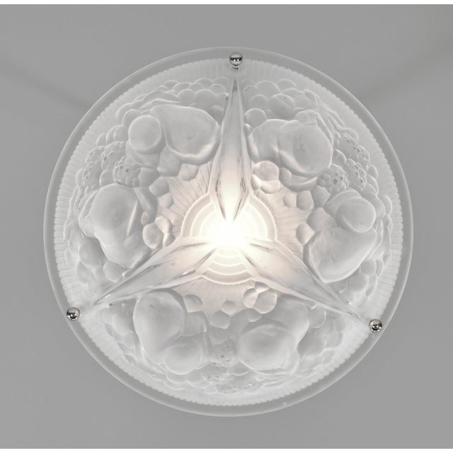 1920s French Art Deco Pendant Light by Muller Freres 1930 France For Sale - Image 5 of 11