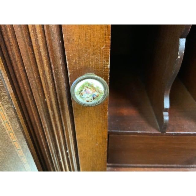 Wood 20th Century Reproduction Hepplewhite Secretary Desk For Sale - Image 7 of 10