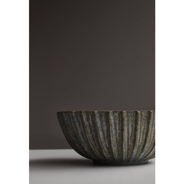 Large Art Deco Stoneware No. 189 Bowl by Arne Bang, Denmark, 1930s For Sale - Image 9 of 16