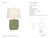 Thomas O'Brien by Visual Comfort Signature Monique 20" Table Lamp in Silk Green with Linen Shade Designer: Thomas O'Brien...