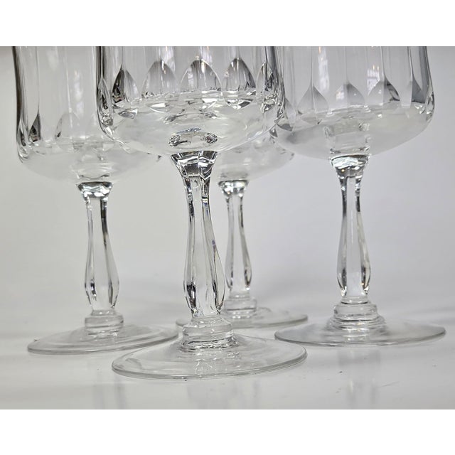 Hand Cut Crystal Goblets- Set of Four For Sale - Image 9 of 11