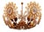 Large Floral Chandelier in Brass and Crystal Glass by Ernst Palme for Palwa, 1970s For Sale - Image 6 of 9