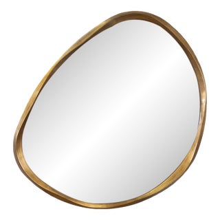 Monte Asymmetric Mirror, Antique Gold Leaf For Sale