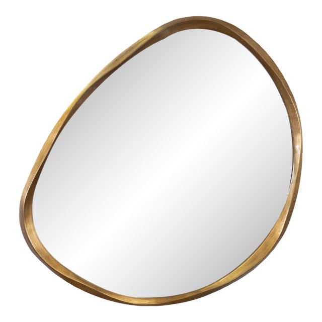 Monte Asymmetric Mirror, Antique Gold Leaf For Sale