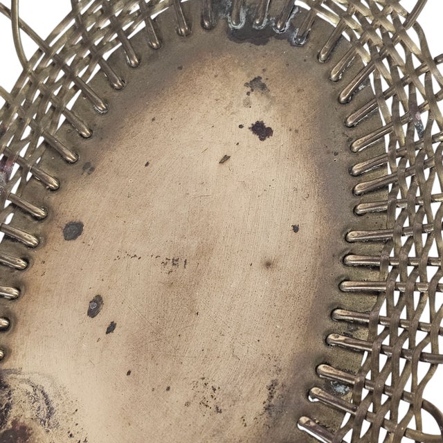 Mid-Century Solid Brass Wire Basket by Gatco, Made in India, 10.375" For Sale - Image 11 of 11