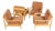 Mid-Century Armchairs attributed to Jitona Soběslav, Czech, 1960s, Set of 4 For Sale