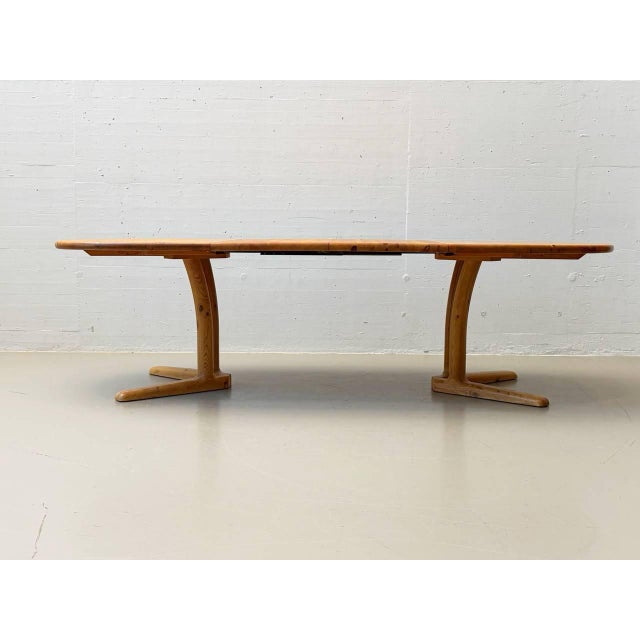 Brown Extendable Dining Table in Pine from Dyrlund, Denmark, 1980s For Sale - Image 8 of 16