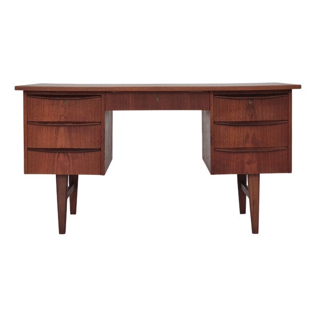 Vintage Danish Teak Desk, 1960s For Sale