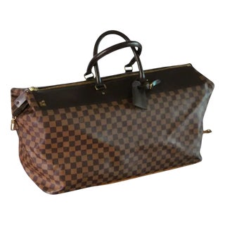 Large Canvas Travel Bag by Ebene Damier for Louis Vuitton, 1970s For Sale