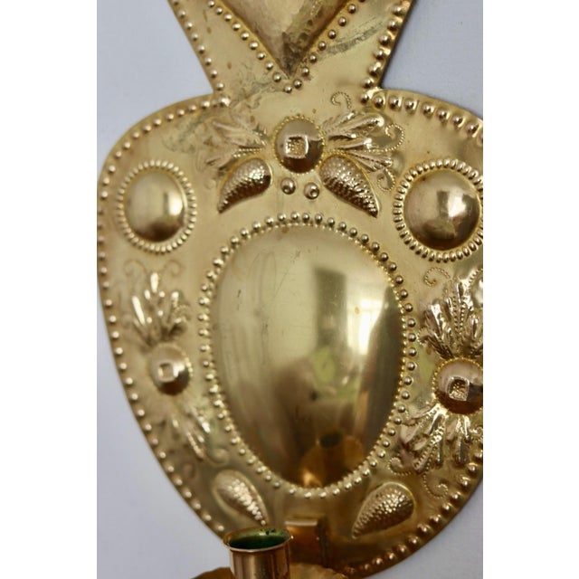 Mid-Century Modern Mid-Century Swedish Brass Candleholders by S. Fong, Set of 2 For Sale - Image 3 of 11