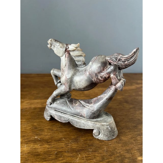 1970s Vintage Natural Stone Horse Sculpture For Sale - Image 5 of 15