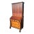 1850s Antique 2 Piece Cherry Curly Maple Slant Front Secretary Desk With Bookcase Top For Sale