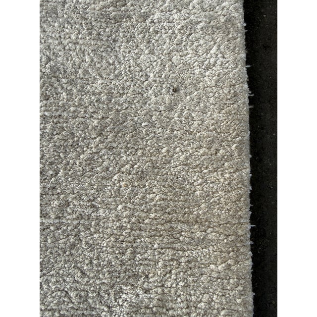 9ft X 12ft Ben Soliemani Cut Pile Silk Area Rug, Heather For Sale - Image 9 of 9