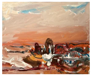 Jean Krillé, Landscape No. 86, Oil on Canvas