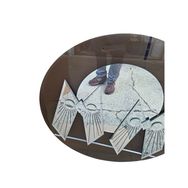 Pop Art Vintage 1970s Jon Gilmore Owl Wall Mirror Geometric Silhouette Pop Art MCM Retro For Sale - Image 3 of 12