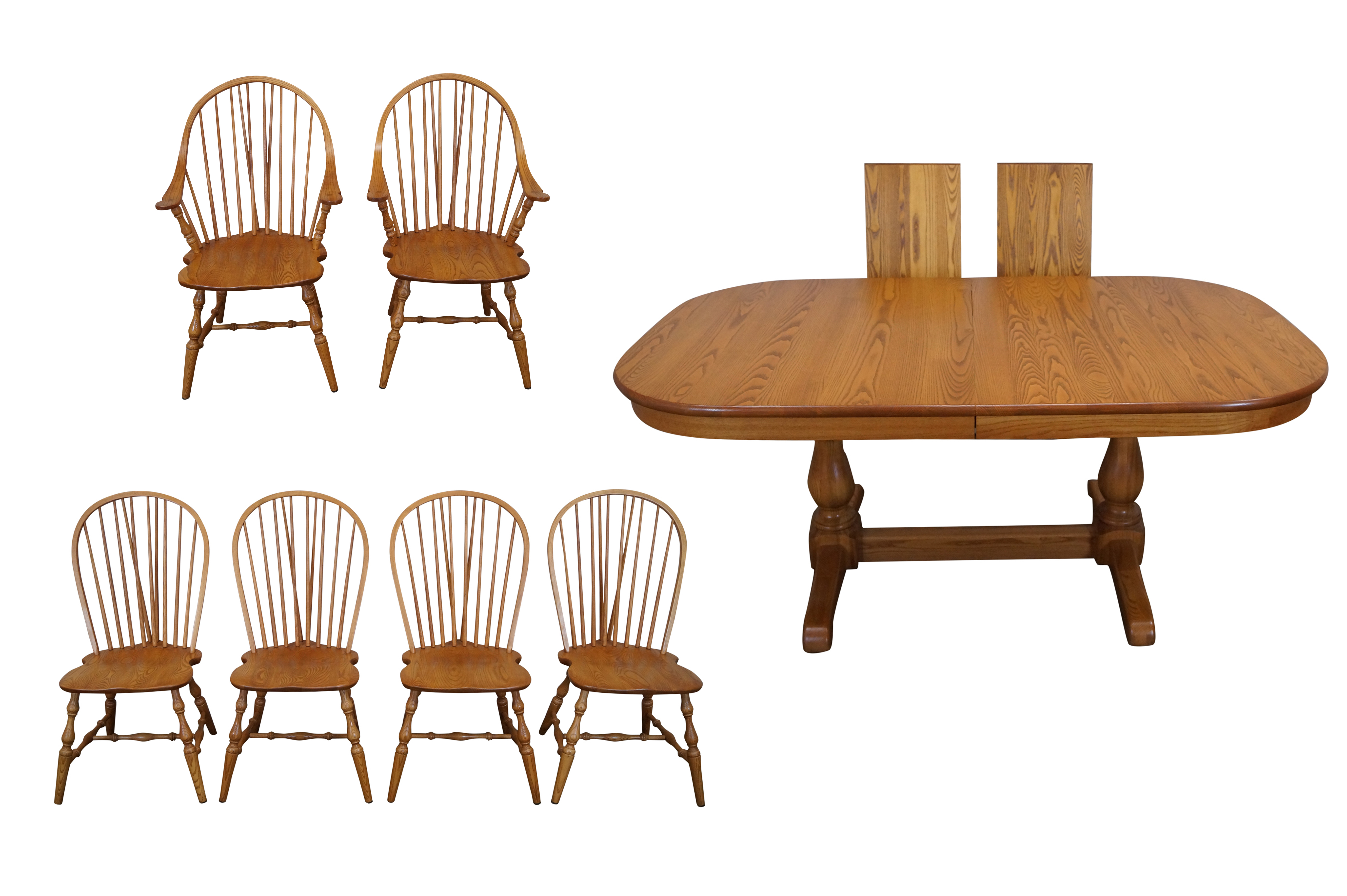 Early American Style Athol Oak Dining Set Chairish