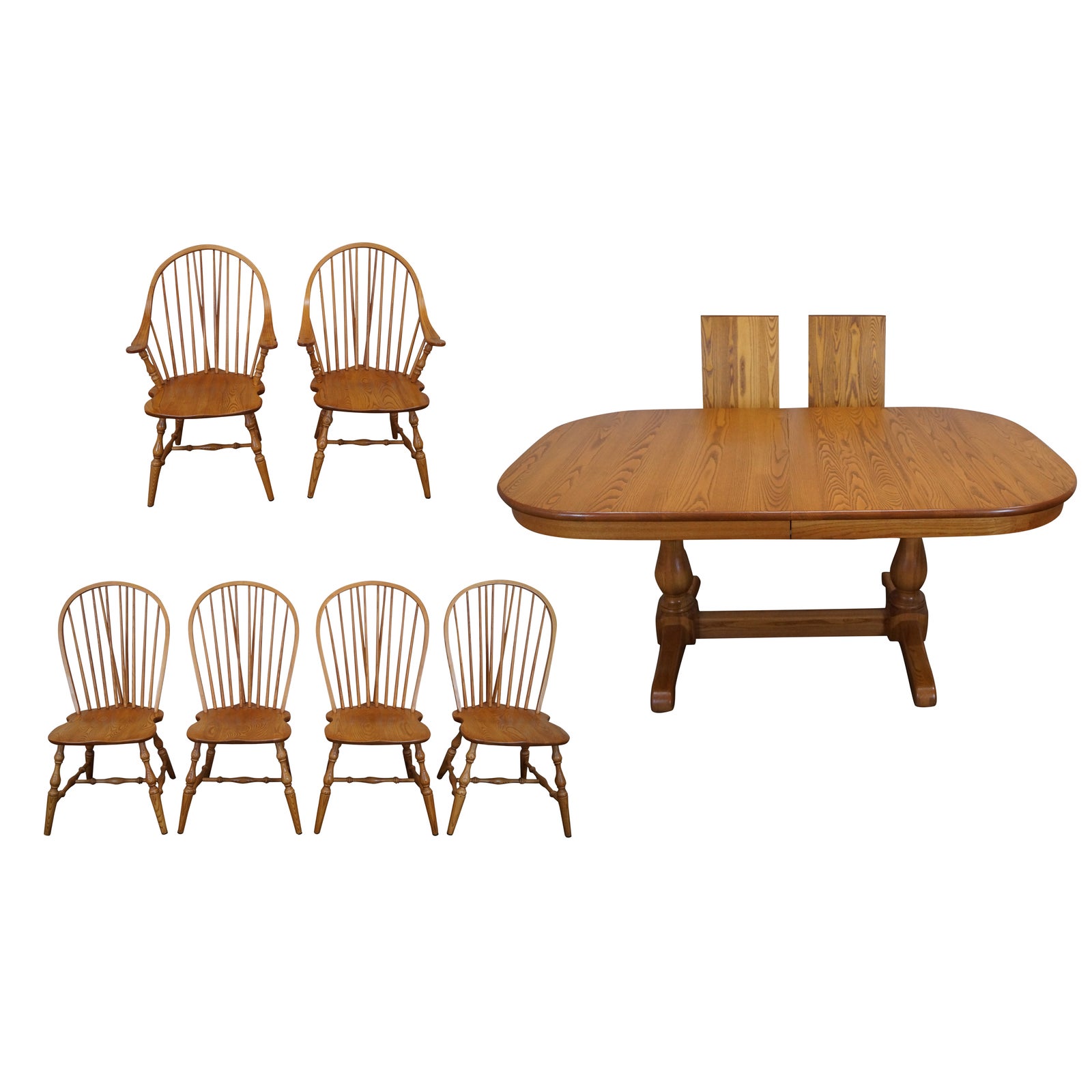 Early American Style Athol Oak Dining Set Chairish