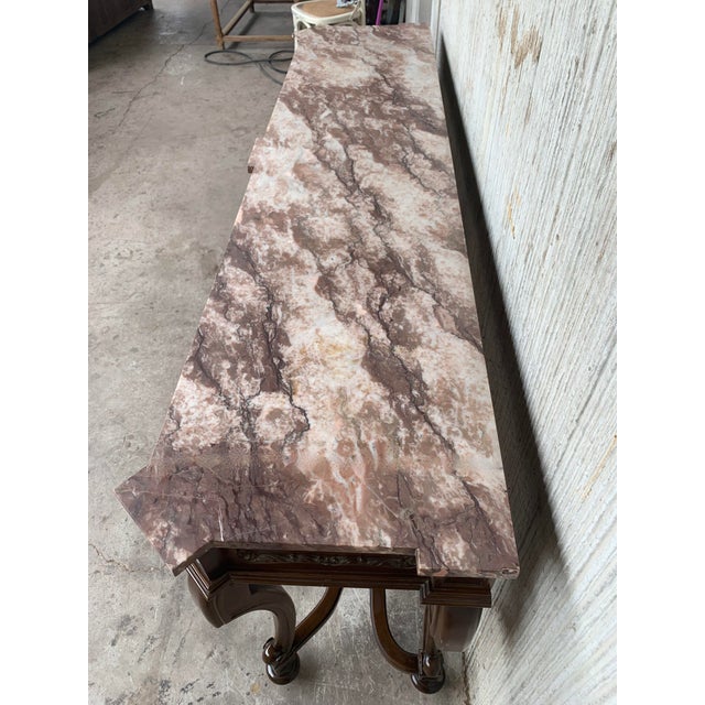 1920s 20th Century Neoclassical Revival Marble Top Console Table For Sale - Image 5 of 11