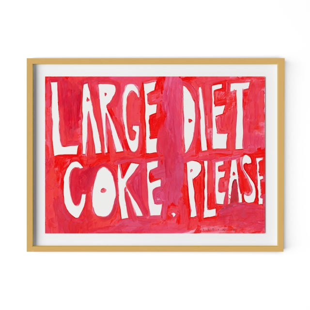 Virginia Chamlee Large Diet, Please by Virginia Chamlee in Gold Frame, Large Art Print For Sale - Image 4 of 4