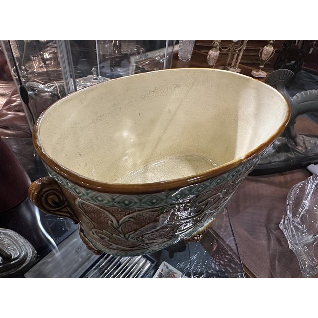 Ceramic Jardinière in Barbotine Ceramic For Sale - Image 7 of 8