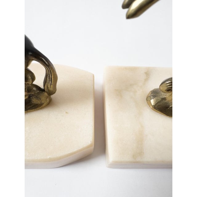 Pair of French Art Deco Rearing Horse Bookends, Signed Tedd, C. 1930 For Sale - Image 13 of 18
