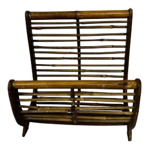 Bamboo Log Basket / Magazine Rack