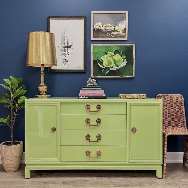 Landstrom Furniture 1970s Langstrom Chinoiserie Lacquered Buffet For Sale - Image 4 of 6