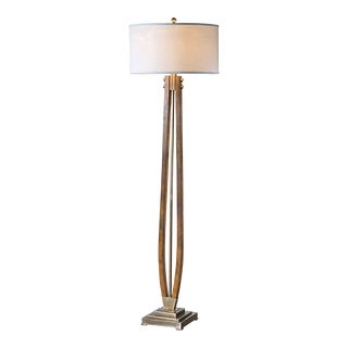 Boydton Burnished Wood Floor Lamp For Sale