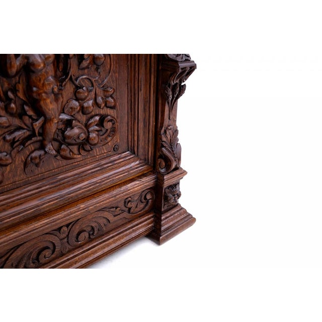 Antique Glass and Oak Cabinet, Western Europe, 1880s For Sale - Image 18 of 18