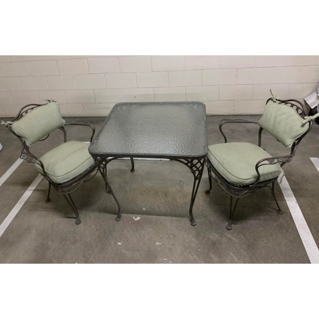 Vintage French Style Bistro Table & 2 Chairs Chairish
