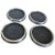 19th Century Dutch Neoclassical Silver & Ebony Hardwood Wine Coasters - Set of 4 For Sale - Image 11 of 11