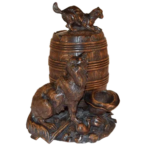 19th C Black Forest Carved Humidor