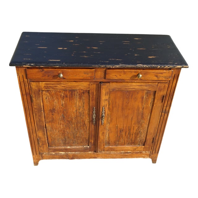 Vintage Parisian Pine Buffet, 1890s For Sale