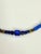 Vintage 1920s Art Deco Egyptian Revival Cobalt Blue Czech Glass Tubular Bead Necklace For Sale - Image 4 of 6