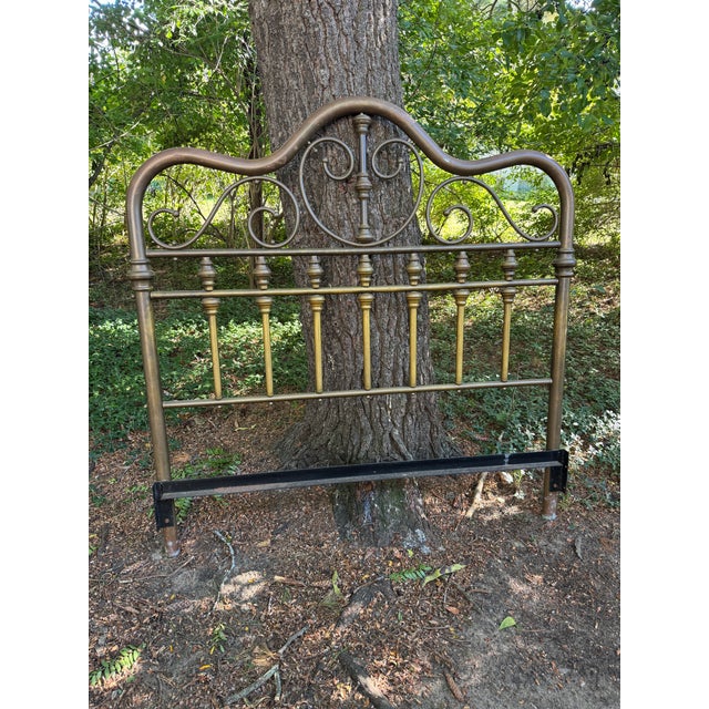 Victorian Antique Brass Bed Frame For Sale - Image 3 of 4