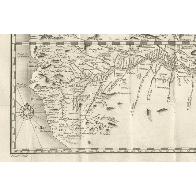 Antique Map of the Amazon River Maragnon, 1760s For Sale - Image 6 of 10
