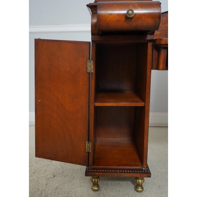 1990s Century Monarch Kneehole Empire Mahogany Vanity For Sale - Image 5 of 12