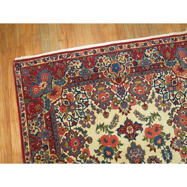 Vintage Kashan Rug Part Of Our Family Collection - 4'5" x 7'2" For Sale - Image 4 of 10