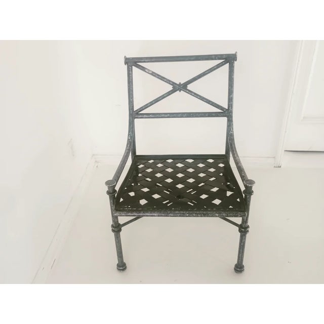 1960s Six Vintage Iron Patio Chairs For Sale - Image 5 of 15