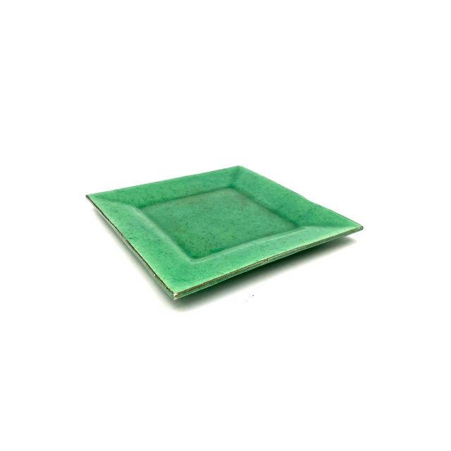 Ceramic Green Fire-Glazed Ceramic Vide Poche, France, Ca. 1960 For Sale - Image 7 of 12