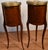1880 Antique French Louis XV Walnut Inlaid Marble Top Nightstands Bedside Tables For Sale - Image 10 of 16