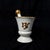 Porcelain mortar and pestle. Elegant look that adds to a kitchen or dining room. In great shape and still functions properly.