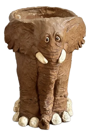 1970s Dave Grossman Elephant Planter