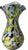 15+ In. Tall Bulbous Multicolor Ruffled Art Glass Confetti Multicolor Vase For Sale - Image 9 of 18