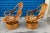 Mid 20th Century Mid 20th Century Bamboo Swivel Club Chairs - Set of 2 For Sale - Image 5 of 8