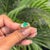 Mid-Century Modern Chunky 18k Gold Emerald Diamond Contemporary Cocktail Ring Size 6 For Sale - Image 3 of 17