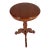 Mid-Century Italian Round Side Table in Walnut For Sale - Image 4 of 4