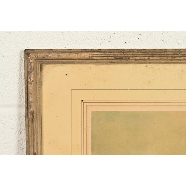 Cream Antique Venice Italy Signed Lithograph by Claude Duval, Circa 1900 For Sale - Image 8 of 12