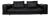 Moss Leather Three-Seater Black Sofa from COR For Sale